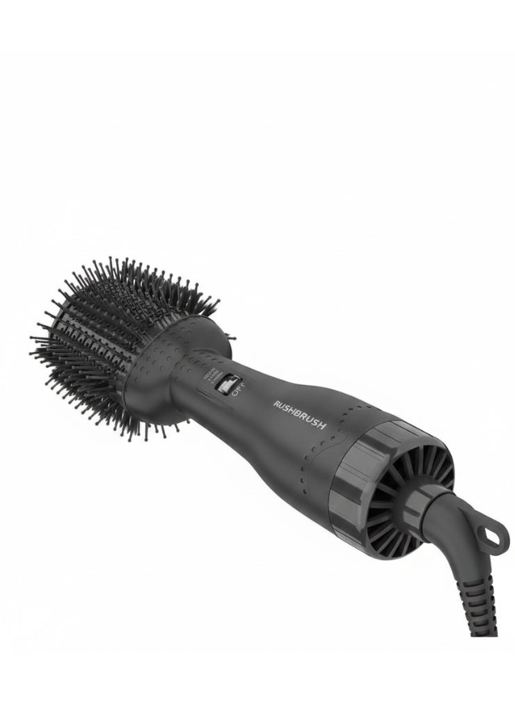 راش براش فرشاة تصفيف الشعر V2 برو - تقنية الأيونات السوداء - تصميم بيضاوي عريض (19 سم) - 1300 وات - 3 مستويات حرارة وسرعة - لون أسود - Image 3